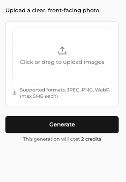Upload and Generate Interface